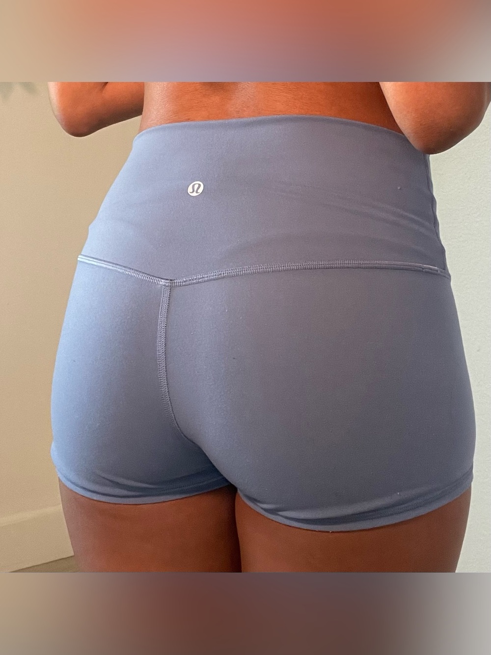Lululemon Blue-Gray High-Rise Align-Style Shorts 🩶🩵